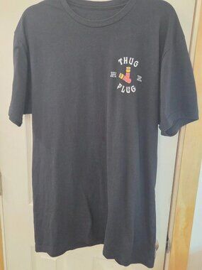 Thug Plug graphic tee small shotgun shell logo black Combat Iron Apparel #0115